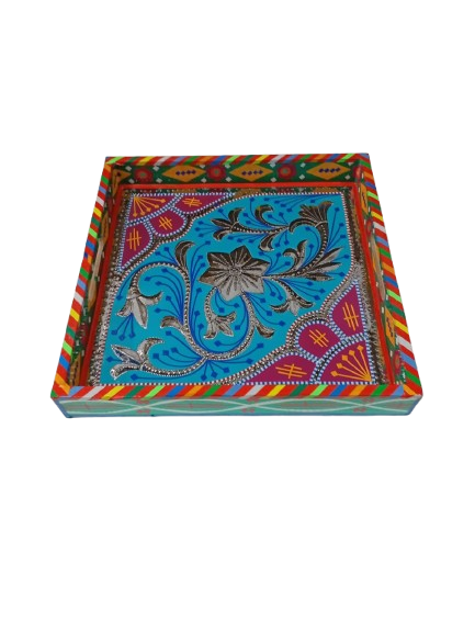 Chamakpatti Handmade Square Tray (30x30cm) - Image 5