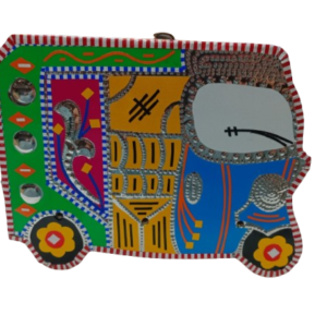 Vibrant Rickshaw Wall Decor (18×13)