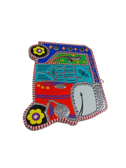 Vibrant Rickshaw Wall Decor (18x13) - Image 4