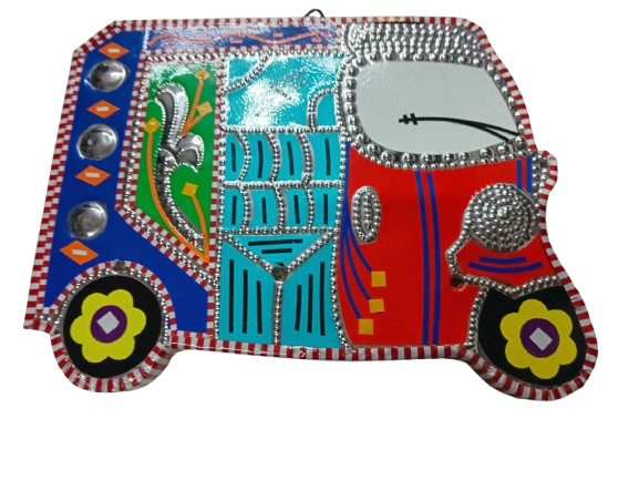 Vibrant Rickshaw Wall Decor (18x13) - Image 2