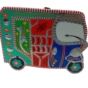Vibrant Rickshaw Wall Decor (18×13)