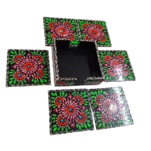 Hand-Painted Floral Tea Coaster