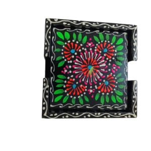 Hand-Painted Floral Tea Coaster