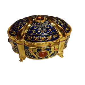 Gold Mirror Work Decorative Box (Small)