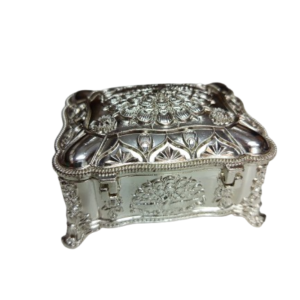 Elegant Silver Decorative Storage Box