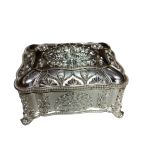 Elegant Silver Decorative Storage Box