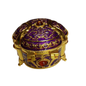 Gold Mirror Work Decorative Box (Small)