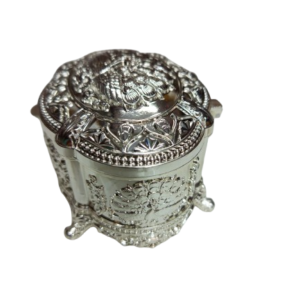 Elegant Silver Decorative Storage Box