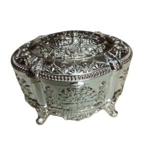 Elegant Silver Decorative Storage Box