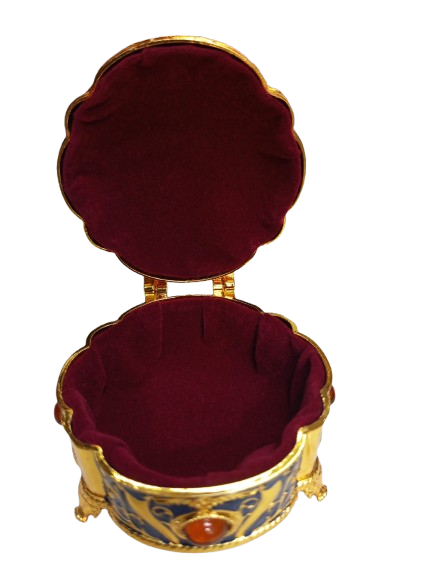 Gold Mirror Work Decorative Box (Small) - Image 5