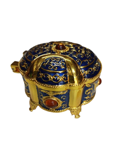 Gold Mirror Work Decorative Box (Small) - Image 3