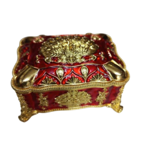 Gold Mirror Work Decorative Box (Small)