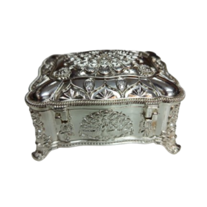 Elegant Silver Decorative Storage Box