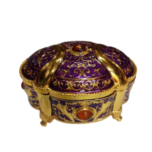 Gold Mirror Work Decorative Box