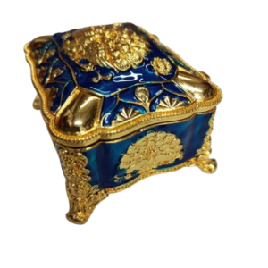 Gold Mirror Work Decorative Box