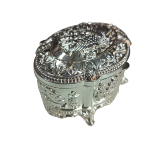 Elegant Silver Decorative Storage Box