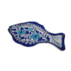 Blue Pottery Fish Tray (24×14)