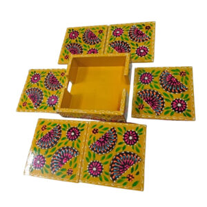 Hand-Painted Floral Tea Coaster