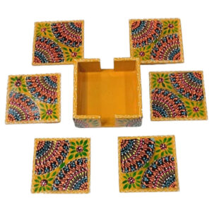 Hand-Painted Floral Tea Coaster