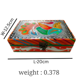 Beautiful Home Décor Box (20 x 12.5) , Small Storage Box for Essentials , Traditional Decorative box Gift for Home Décor Lovers