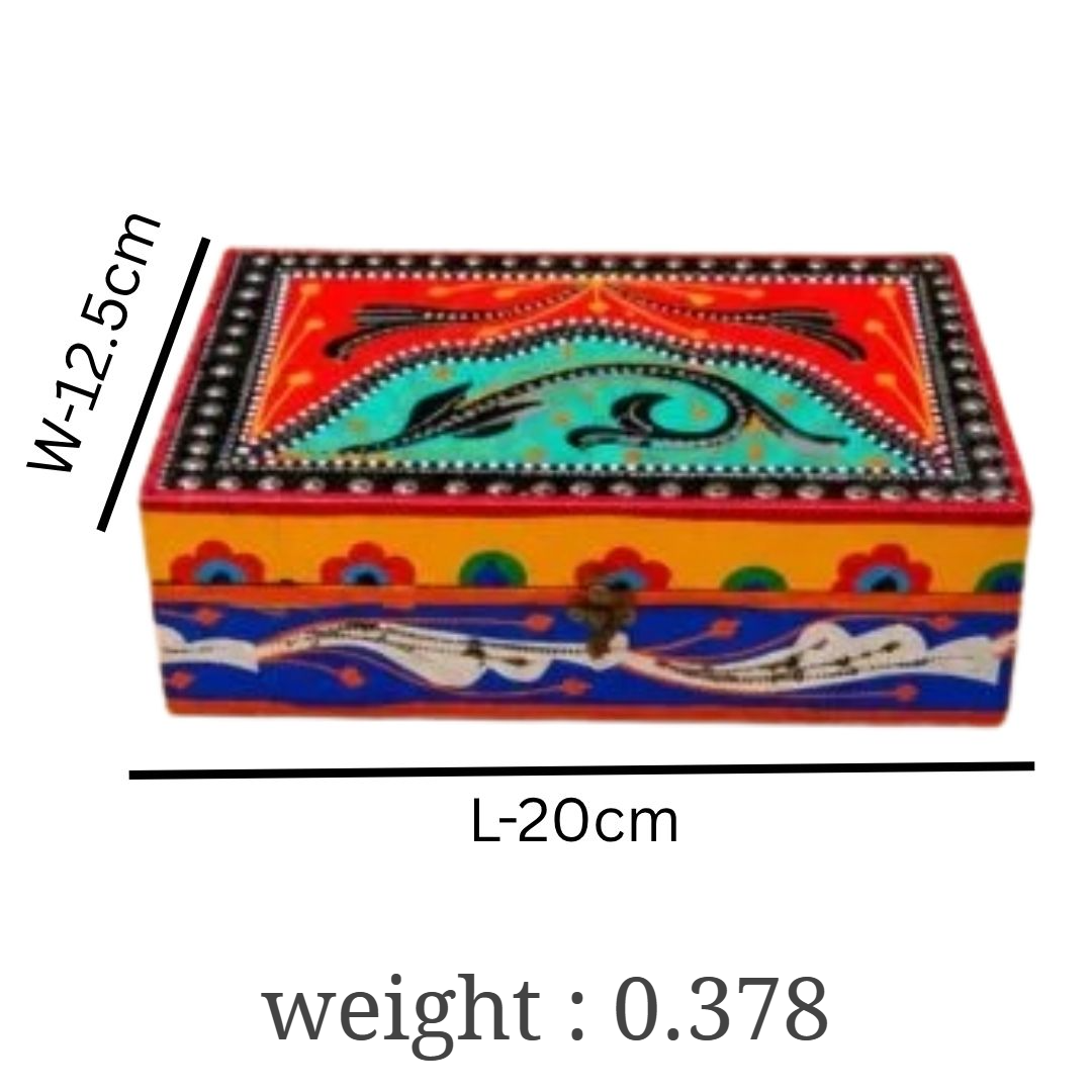 Chamakpatti Decorative Storage Box (20 x 12.5) , Traditional Style Home Accessory box , Decorative Storage for Personal Spaces , - Image 2