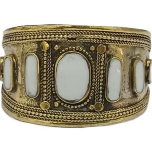 Afghani Antique Style Stone Cuff Bracelet