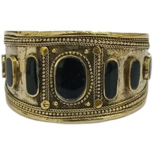 Afghani Antique Style Stone Cuff Bracelet