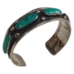 Elegant Afghani Stone Cuff Bracelet Traditional Tribal Jewelry