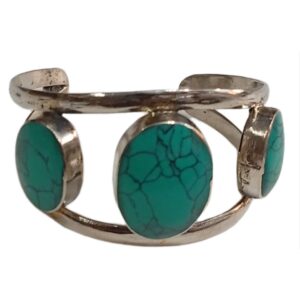 Elegant Afghani Stone Cuff Bracelet Traditional Tribal Jewelry