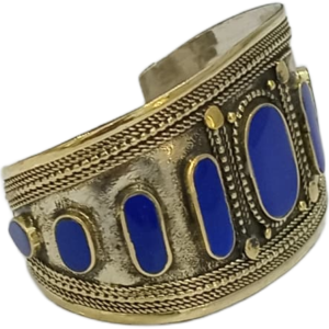 Afghani Antique Style Stone Cuff Bracelet