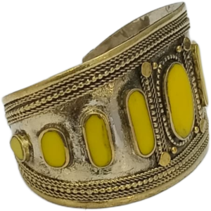 Afghani Antique Style Stone Cuff Bracelet