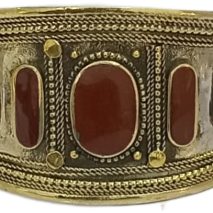 Afghani Antique Style Stone Cuff Bracelet