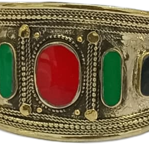 Afghani Antique Style Stone Cuff Bracelet