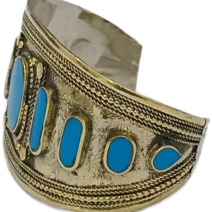 Afghani Antique Style Stone Cuff Bracelet