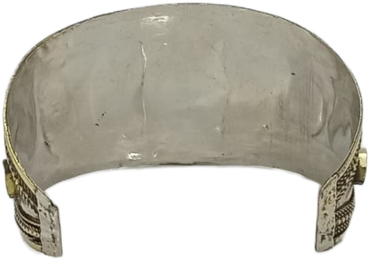 Afghani Antique Style Stone Cuff Bracelet - Image 5