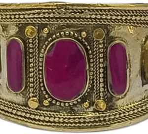 Afghani Antique Style Stone Cuff Bracelet