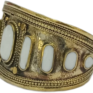 Afghani Antique Style Stone Cuff Bracelet