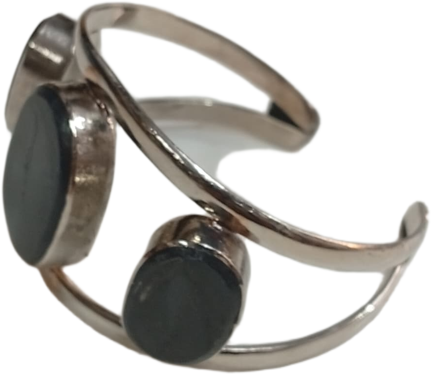 Elegant Afghani Stone Cuff Bracelet Traditional Tribal Jewelry - Image 4