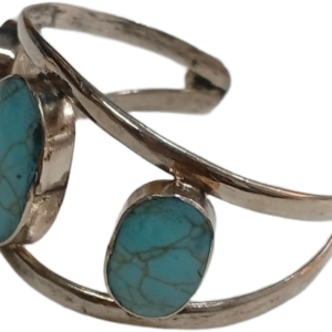 Elegant Afghani Stone Cuff Bracelet Traditional Tribal Jewelry