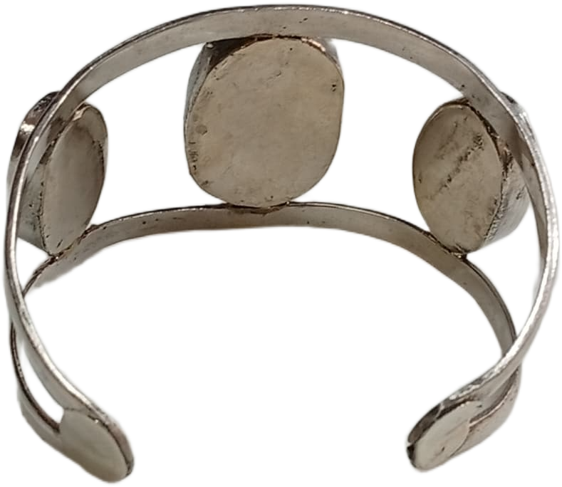 Elegant Afghani Stone Cuff Bracelet Traditional Tribal Jewelry - Image 3