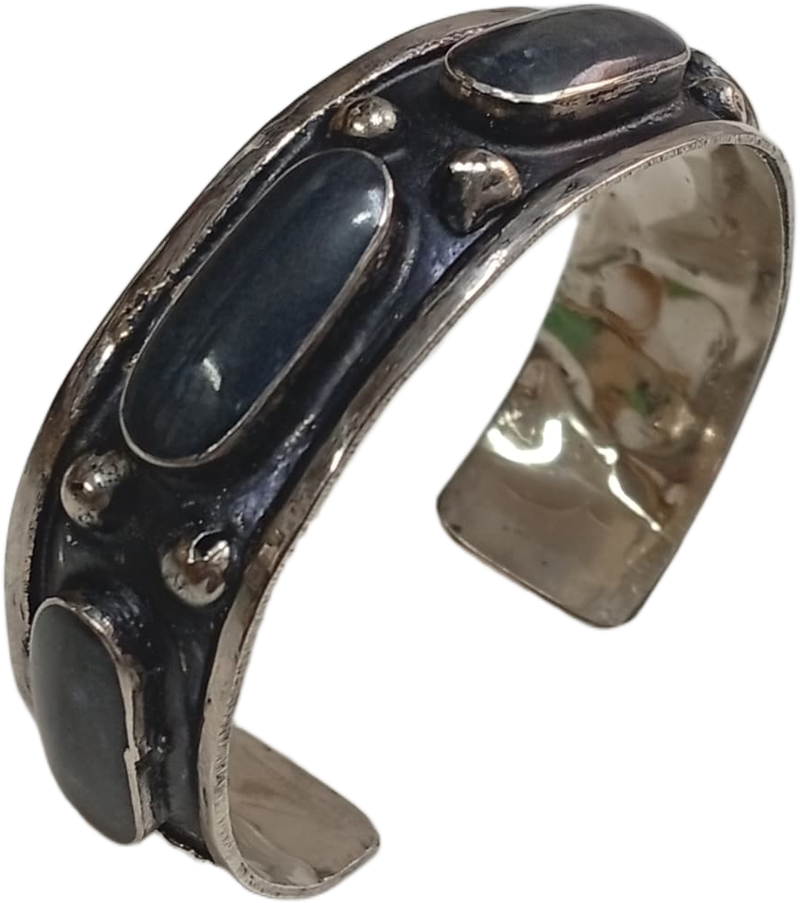 Elegant Afghani Stone Cuff Bracelet Traditional Tribal Jewelry - Image 3