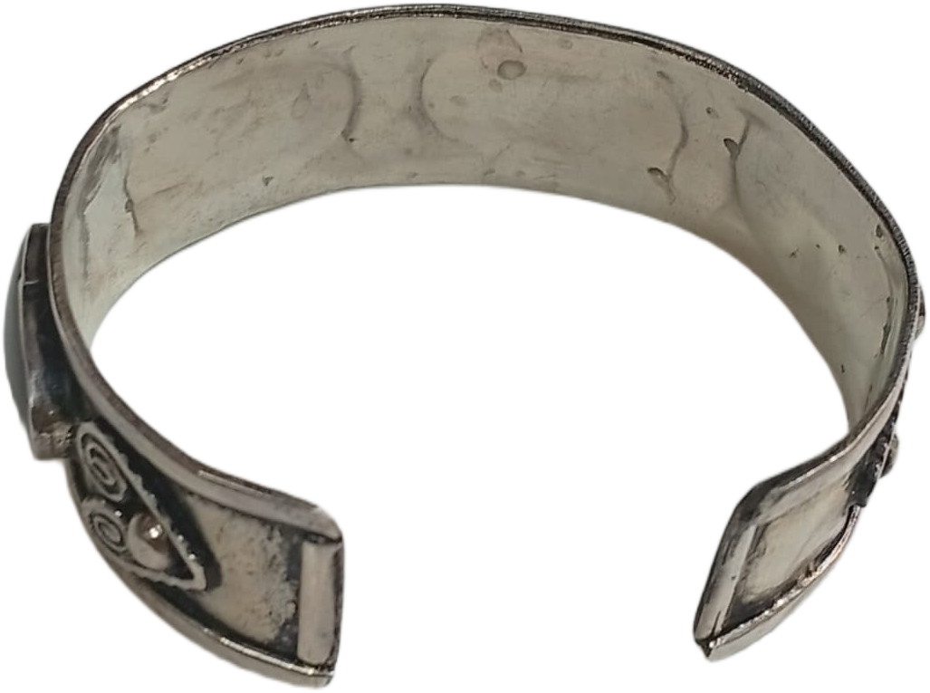 Elegant Afghani Stone Cuff Bracelet Traditional Tribal Jewelry - Image 4