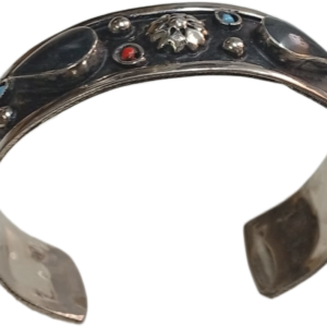Elegant Afghani Stone Cuff Bracelet Traditional Tribal Jewelry