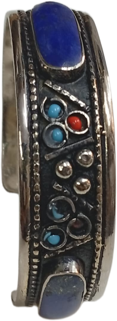 Elegant Afghani Stone Cuff Bracelet Traditional Tribal Jewelry - Image 2