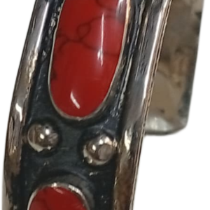 Elegant Afghani Stone Cuff Bracelet Traditional Tribal Jewelry