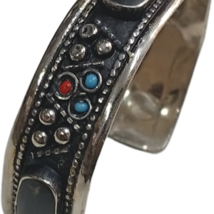 Elegant Afghani Stone Cuff Bracelet Traditional Tribal Jewelry