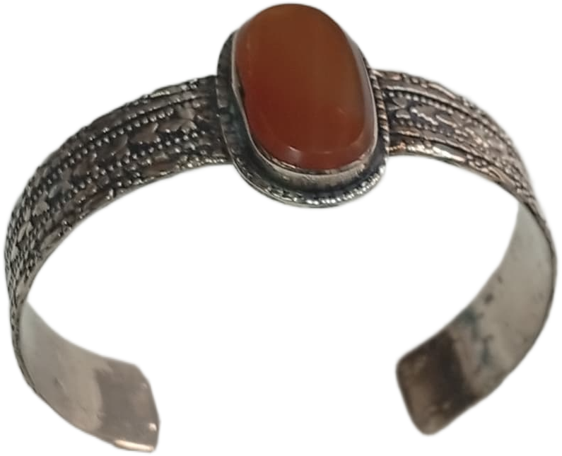 Elegant Afghani Stone Cuff Bracelet Traditional Tribal Jewelry - Image 5