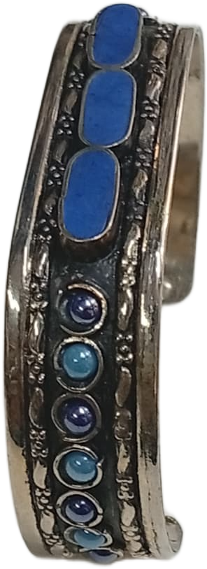 Elegant Afghani Stone Cuff Bracelet Traditional Tribal Jewelry - Image 4
