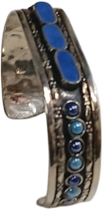 Elegant Afghani Stone Cuff Bracelet Traditional Tribal Jewelry - Image 2