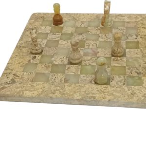 Handcrafted Onyx Marble Chess Board Size: 8×8 inch
